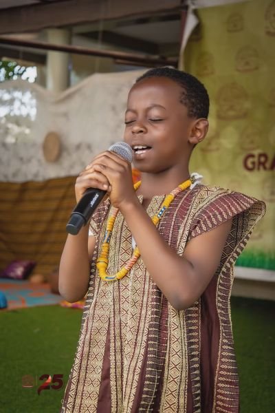 A Gracedew pupil in traditional attire on Cultural Day