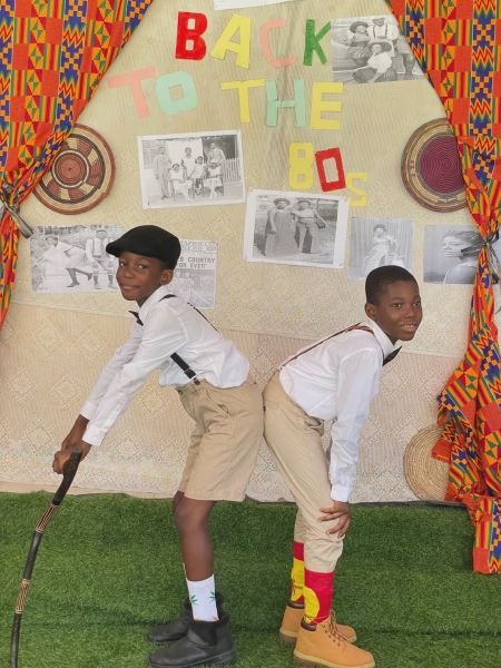 Gracedew pupils in vintage costume for the Back to the 80s heritage day