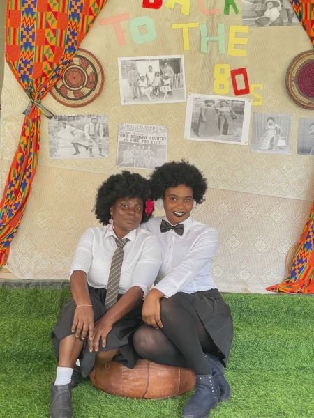 Gracedew students in retro outfits for the Back to the 80s heritage day